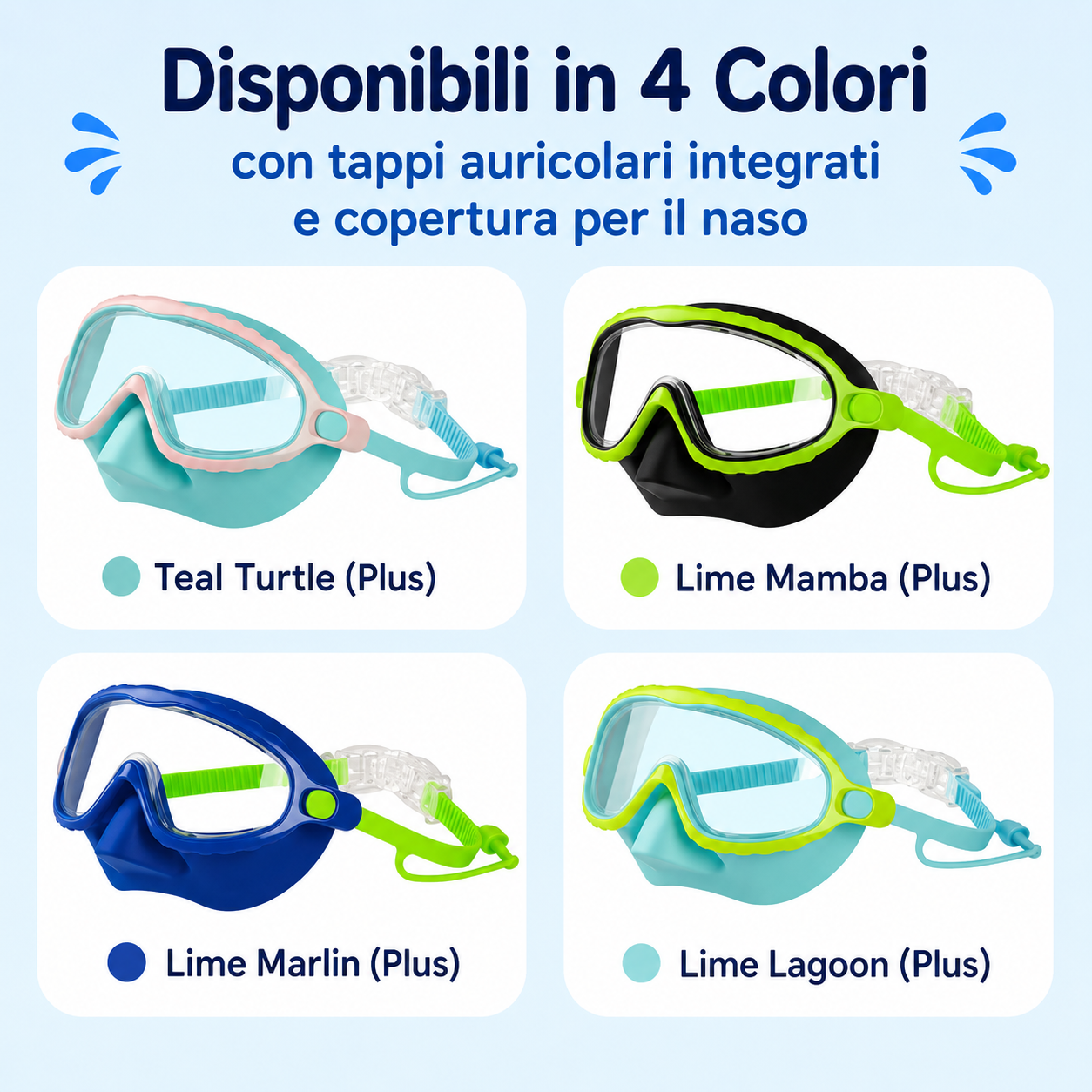 Aquini — Occhialini da Nuoto per Bambini