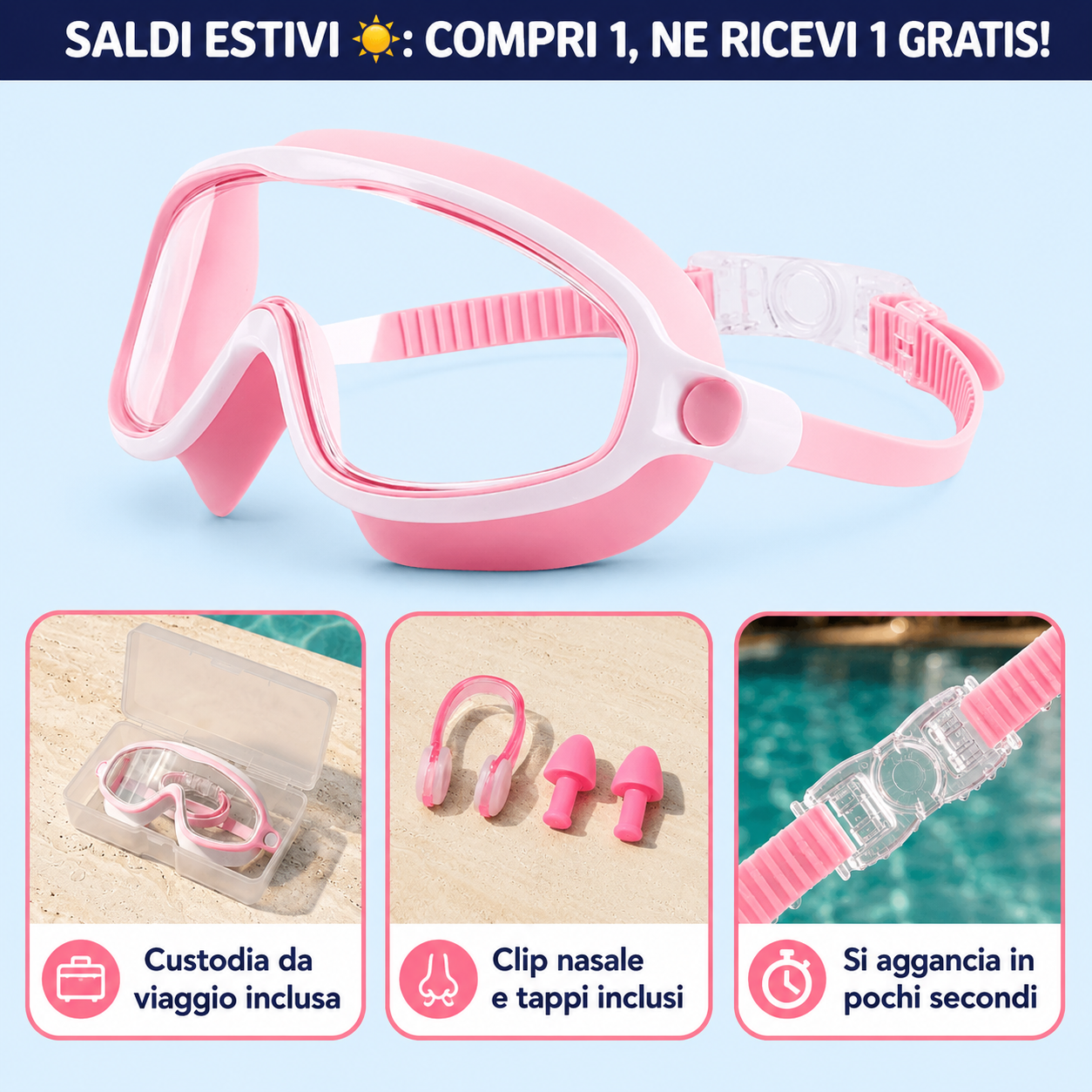 Aquini — Occhialini da Nuoto per Bambini