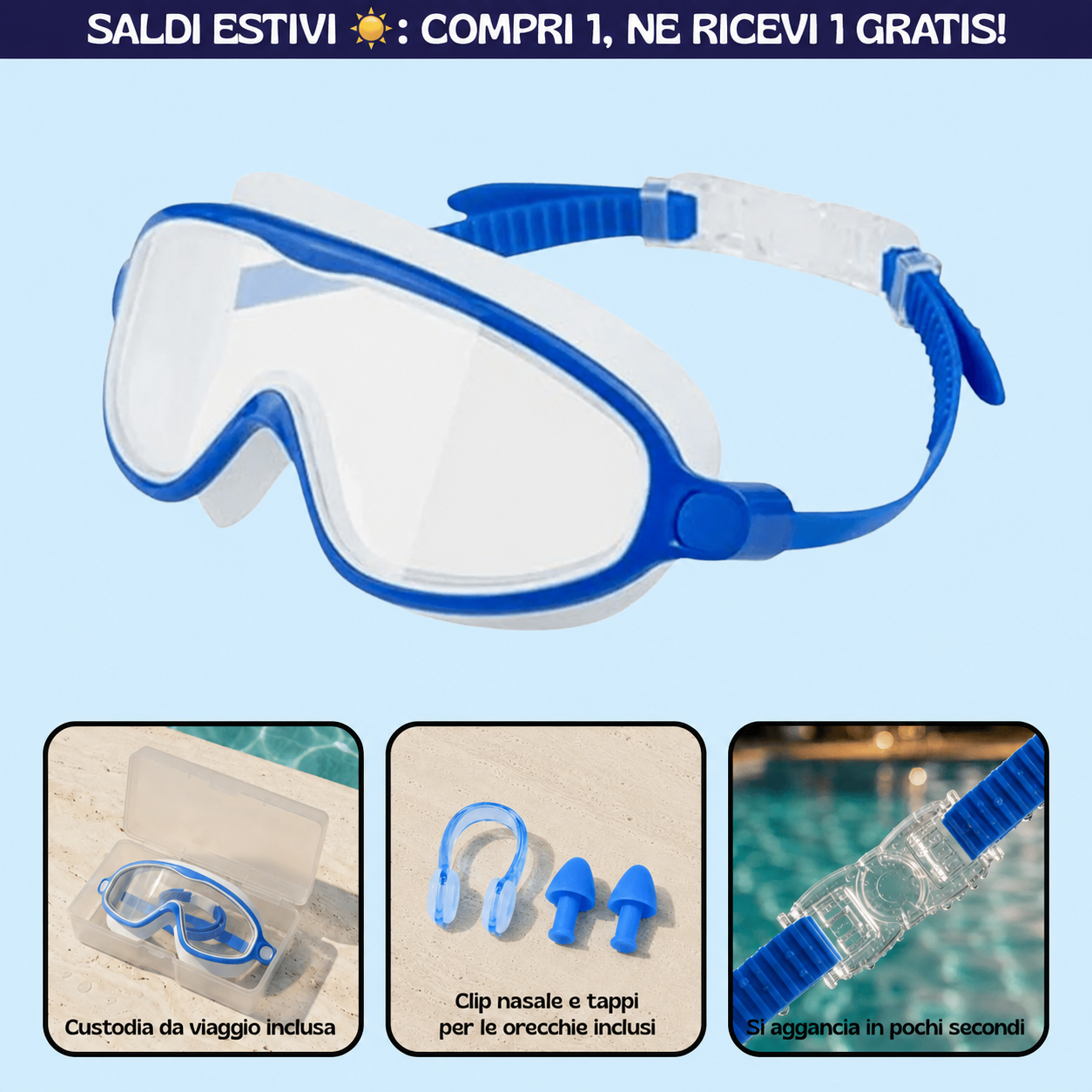 Aquini — Occhialini da Nuoto per Bambini