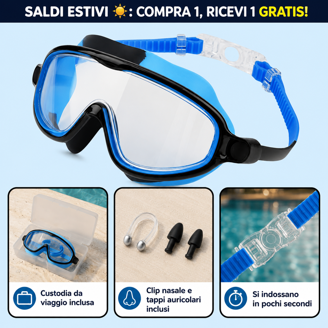 Aquini — Occhialini da Nuoto per Bambini