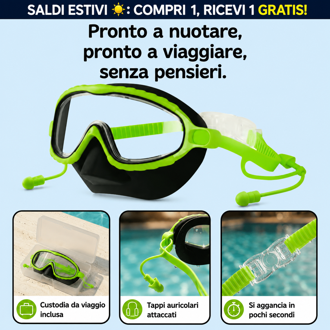 Aquini — Occhialini da Nuoto per Bambini