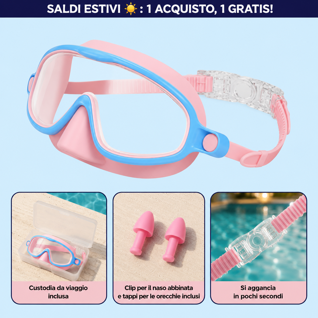 Aquini — Occhialini da Nuoto per Bambini