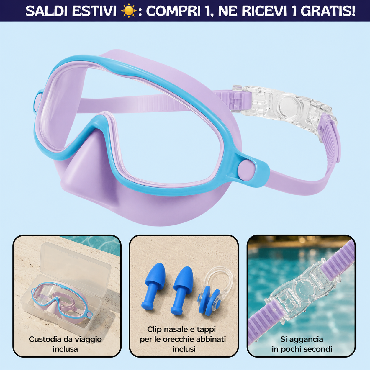 Aquini — Occhialini da Nuoto per Bambini