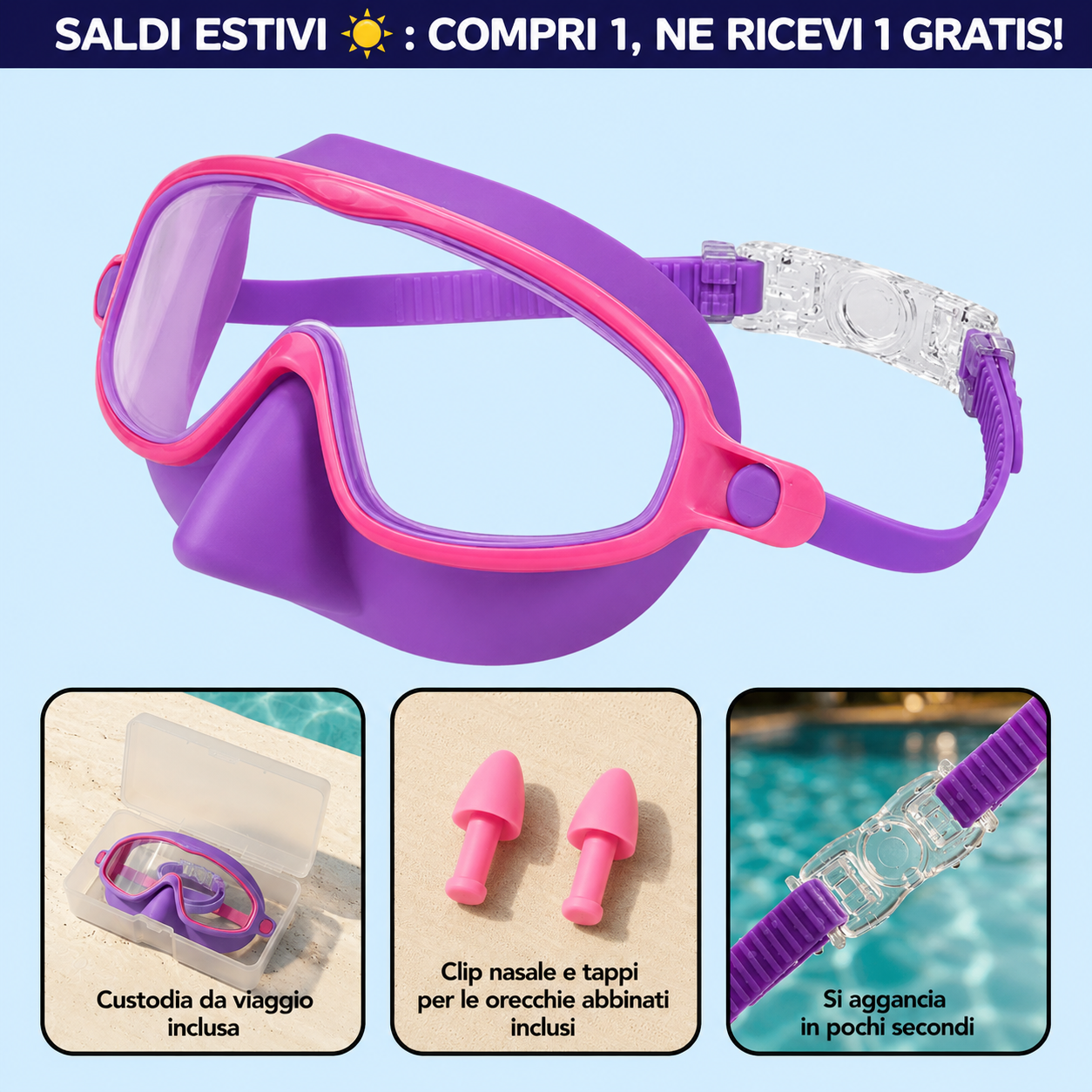 Aquini — Occhialini da Nuoto per Bambini