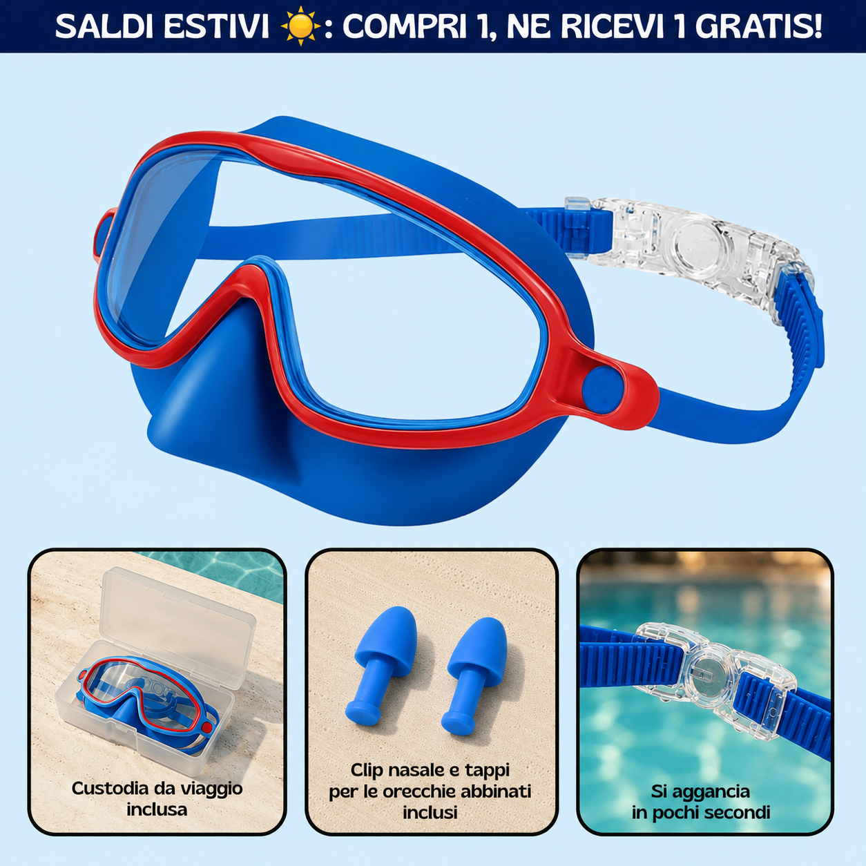 Aquini — Occhialini da Nuoto per Bambini