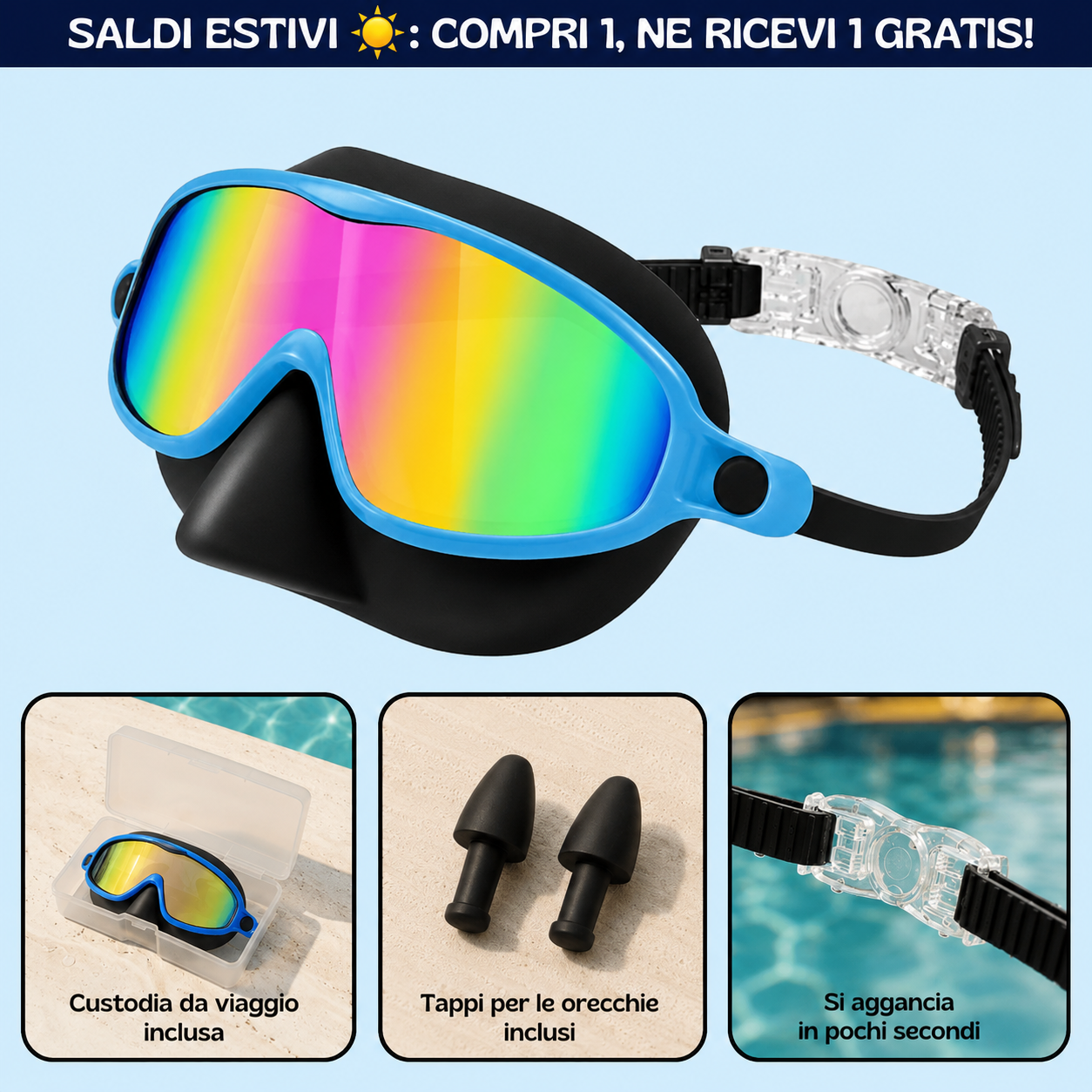 Aquini — Occhialini da Nuoto per Bambini