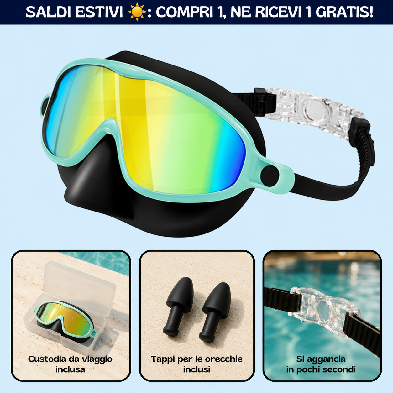 Aquini — Occhialini da Nuoto per Bambini