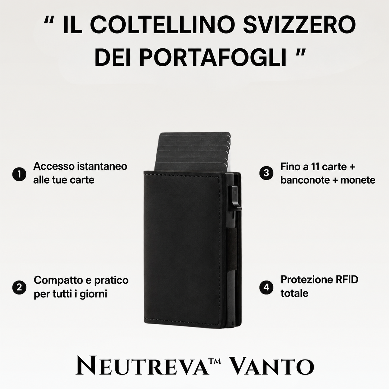 Vanto — Portafoglio Smart Minimalista