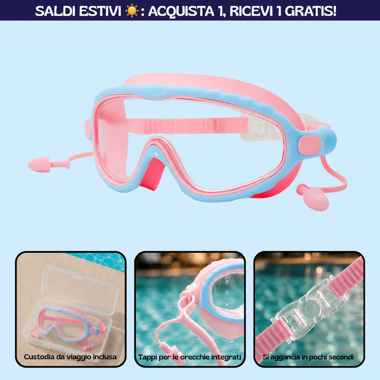 Aquini — Occhialini da Nuoto per Bambini