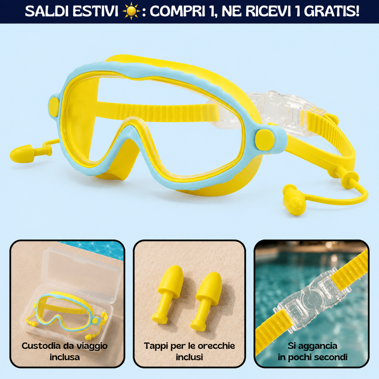 Aquini — Occhialini da Nuoto per Bambini