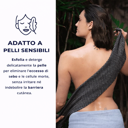 Asciugamano esfoliante antibatterico per la doccia
