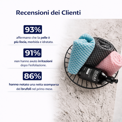 Asciugamano esfoliante antibatterico per la doccia