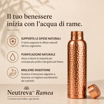 Ramea — Bottiglia in Rame Martellato