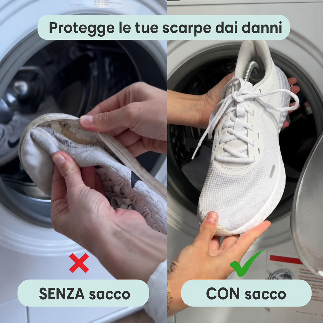 Sacco Salvascarpe per Lavatrice