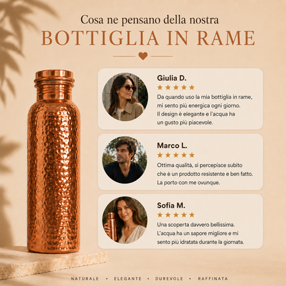 Ramea — Bottiglia in Rame Martellato